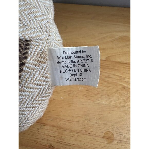 Wal-Mart Herringbone Plush Dog Puppy Spot Toy Pink Ribbon Beige Stuffed Animal - Picture 8 of 8